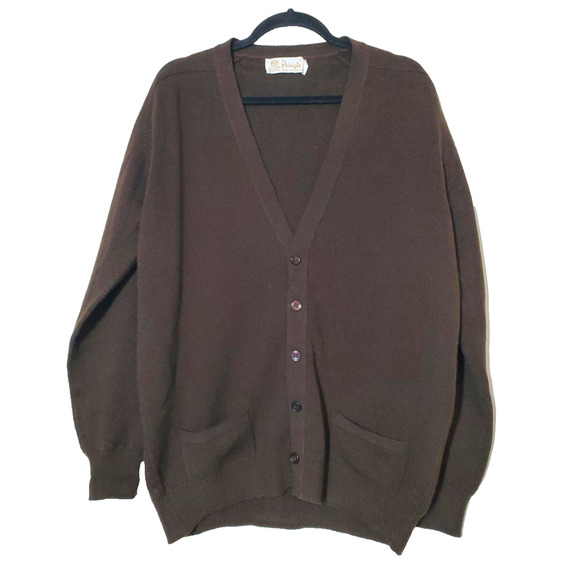 VTG Pringle Of Scotland Mens 44 Cardigan Sweater 100% Pure New Wool LambsWool - Picture 1 of 8
